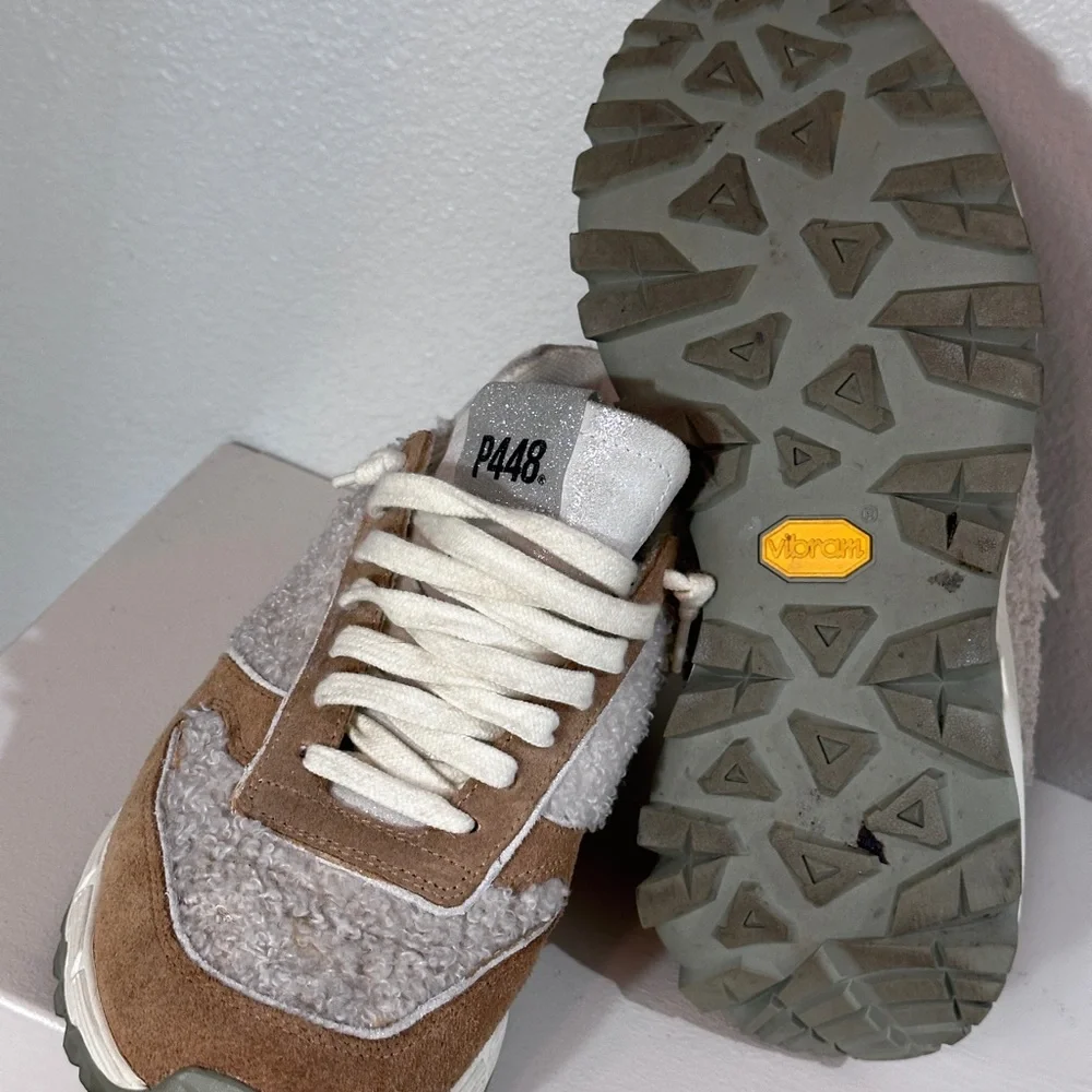 P448 tan cream sneakers size 37 - Picture 10 of 10
